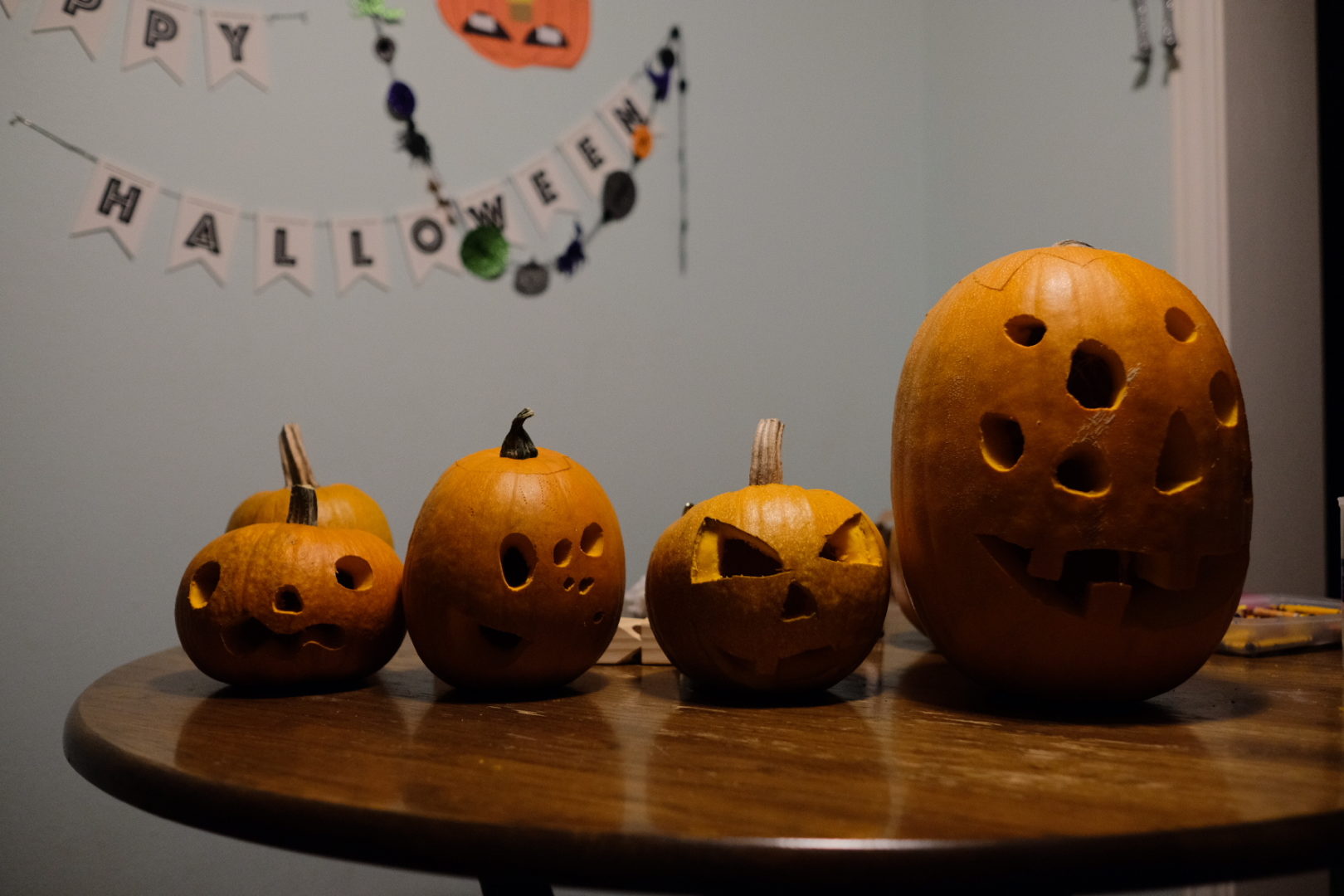 All the family pumpkins